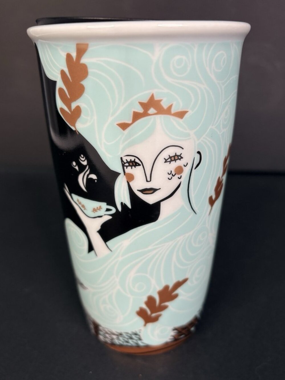 Starbucks 2018 Holiday Mermaid Limited Edition Travel Mug Teal Gold Tumbler